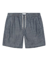 Gregor Elasticated Drawstring Shorts Chambray Rinse