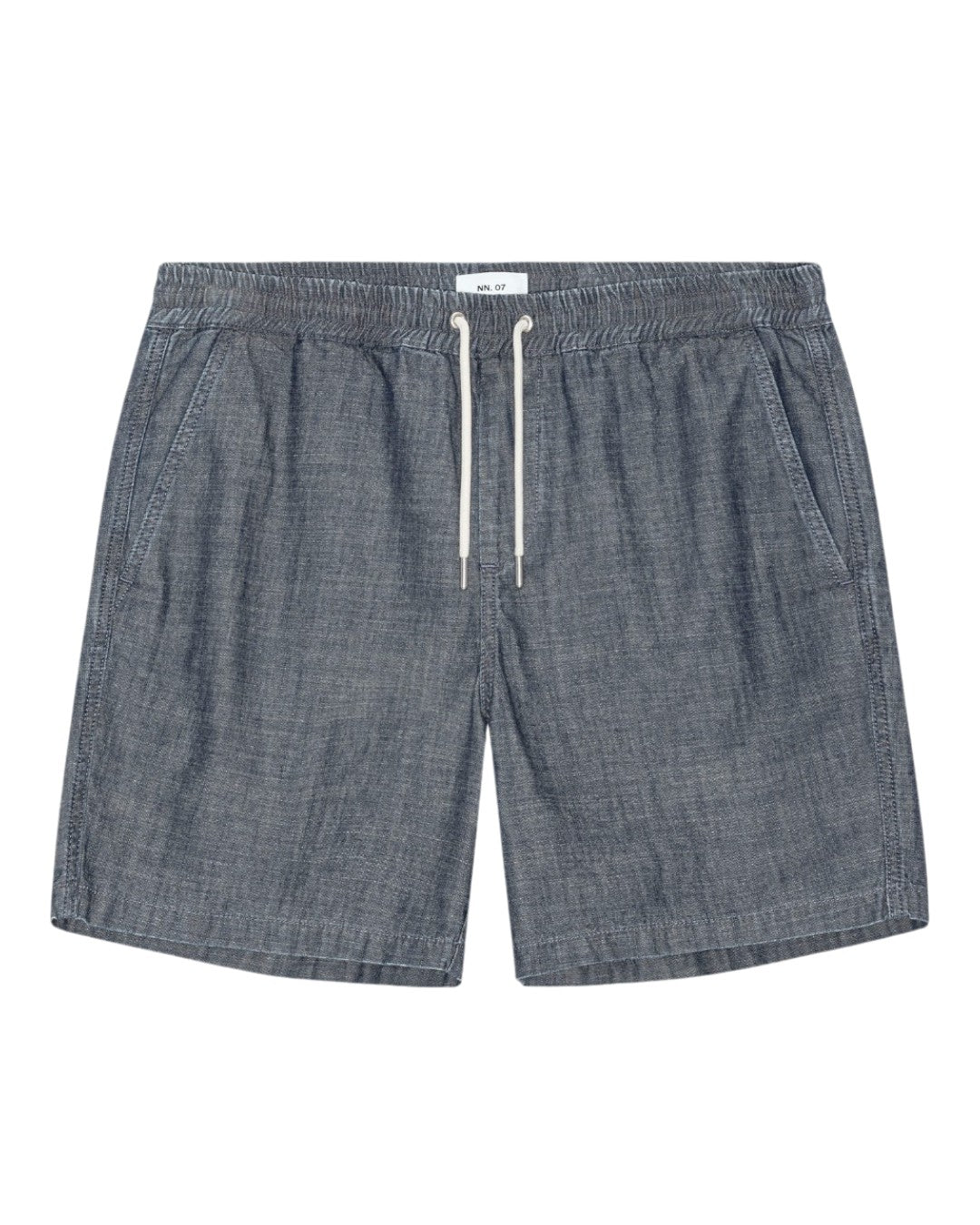 Gregor Elasticated Drawstring Shorts Chambray Rinse