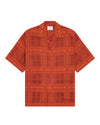 Ben Jacquard Check Relaxed Fit SS Shirt Sienna Heat