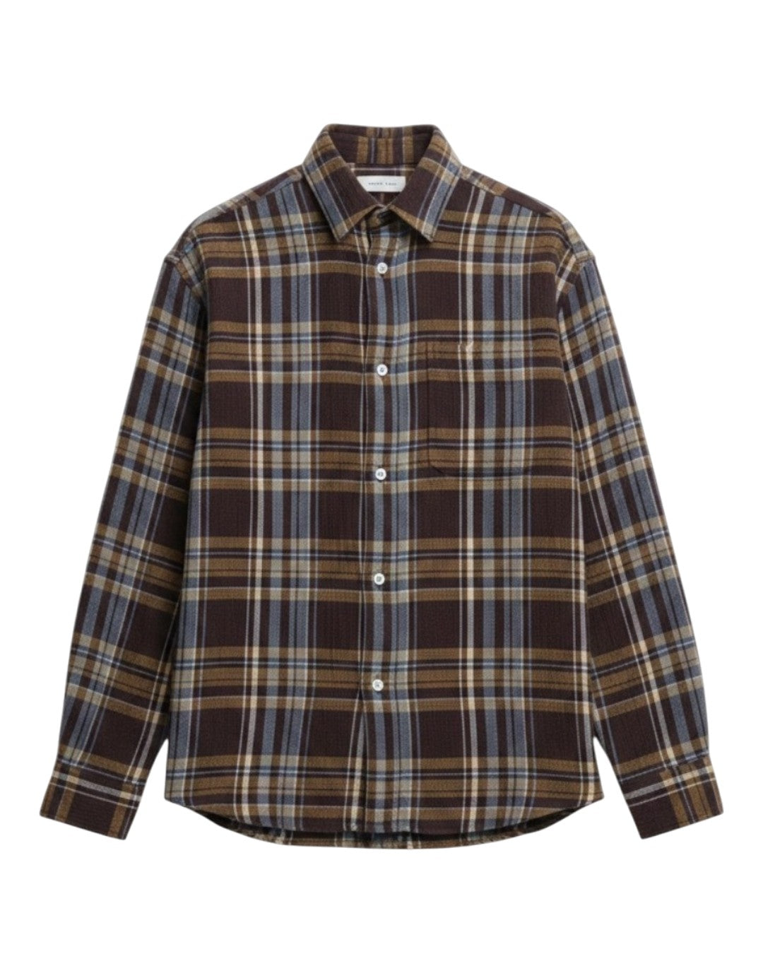 Edouard Boxy Fit Check Shirt Brown
