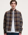 Edouard Boxy Fit Check Shirt Brown