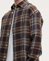 Edouard Boxy Fit Check Shirt Brown