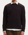 Stripe Sweater Black Burgundy