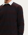 Stripe Sweater Black Burgundy
