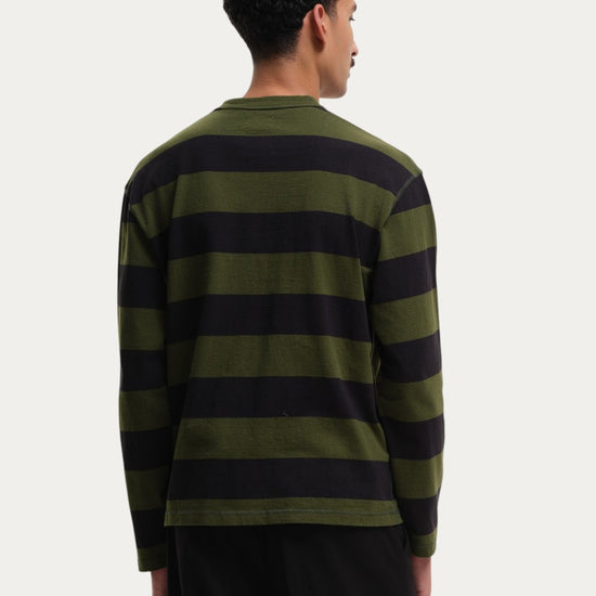 Stripe Sweater Green Black