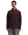 SleetWay Half Zip Polo Collar Sweater Dark Burgundy