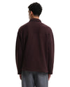 SleetWay Half Zip Polo Collar Sweater Dark Burgundy