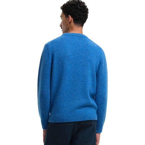 Starry Night Speckled Crewneck Pullover Light Blue