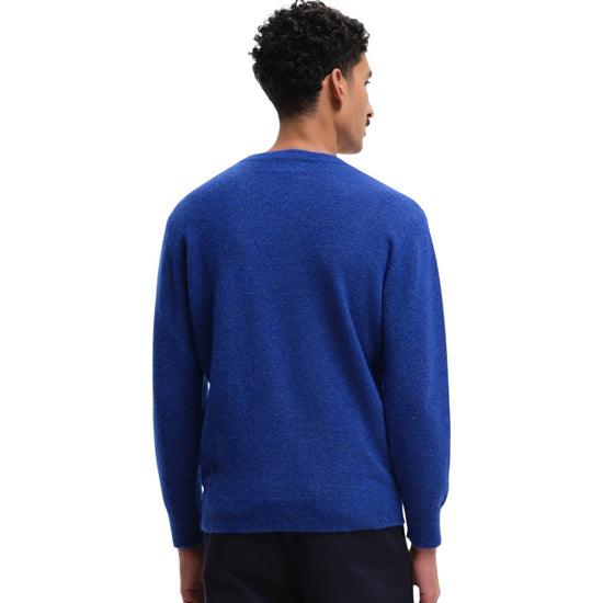 The Flirt Fluffy Alpace Mix Crewneck Pullover Cobalt