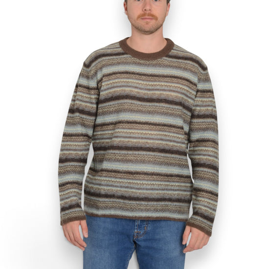 Girocollo ML Riga Jacquard Corteccia/Acqua