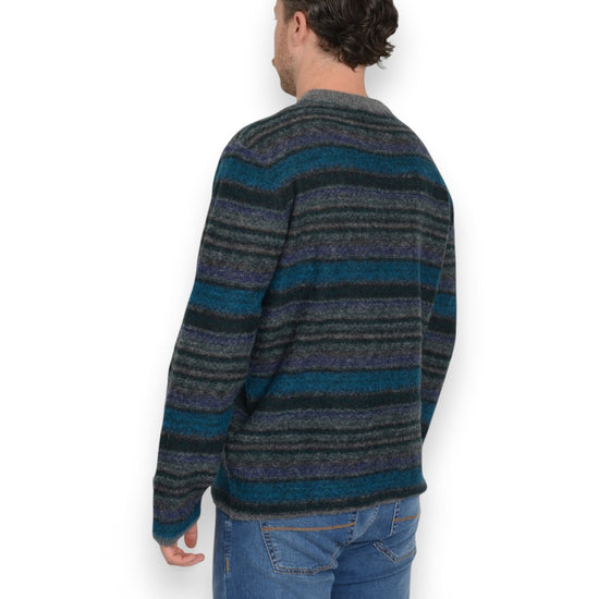 Girocollo ML Riga Jacquard Gri/Verde/Blu