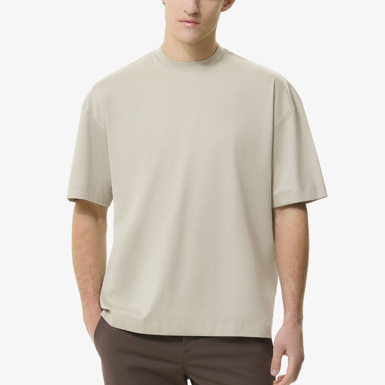 Interlock Supima Oversized T-shirt   Pearl Grey