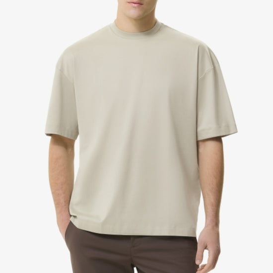 Interlock Supima Oversized T-shirt   Pearl Grey