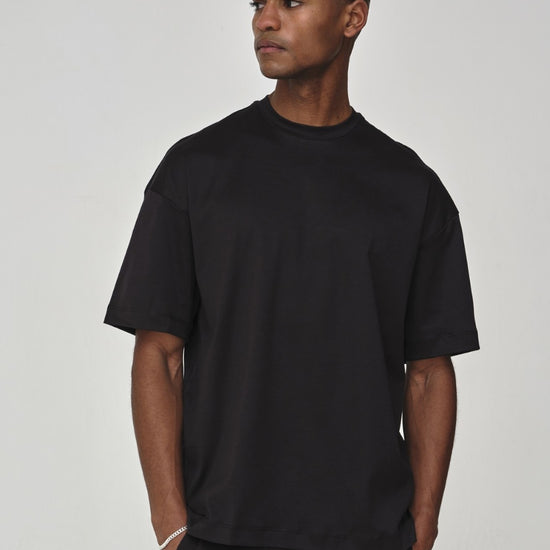 Interlock Supima Oversized T-shirt Black