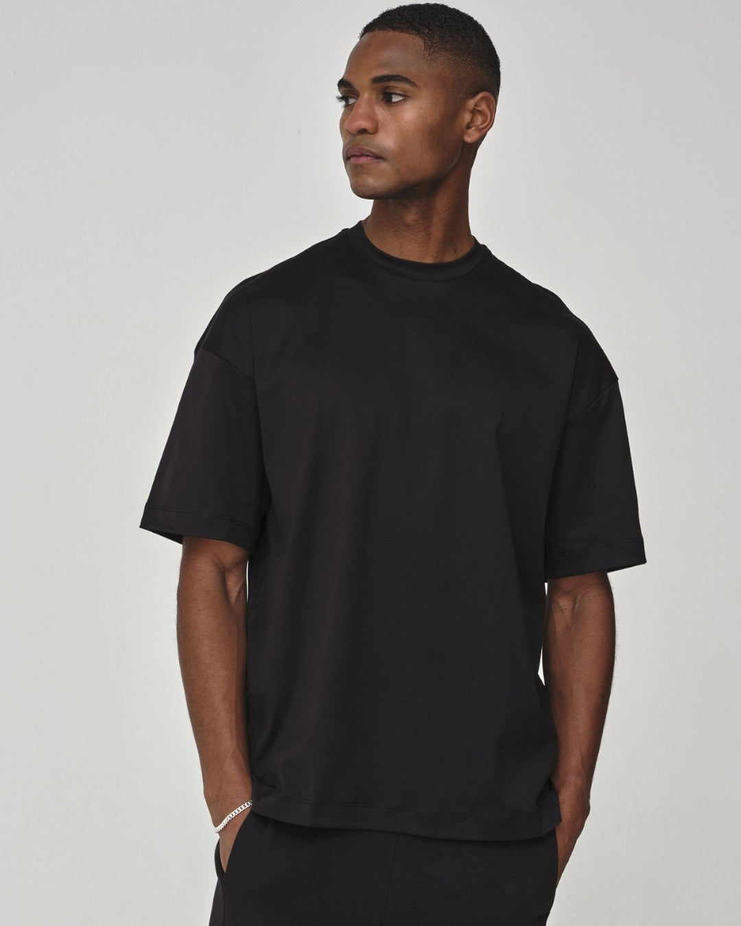 Interlock Supima Oversized T-shirt Black