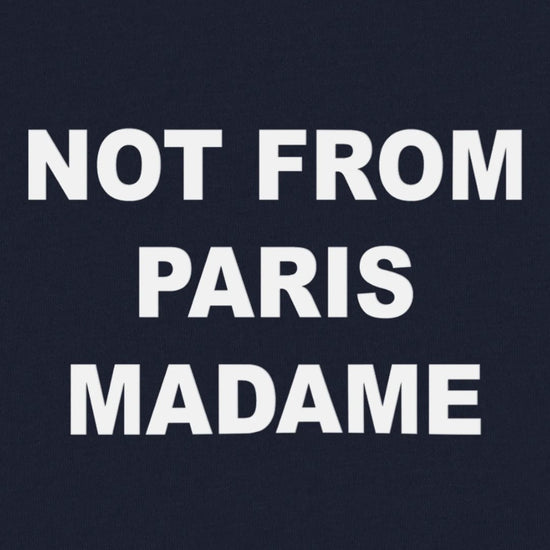 Not From Paris Madame Slogan Cotton Relaxed Fit T-shirt Navy