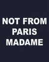 Not From Paris Madame Slogan Cotton Relaxed Fit T-shirt Navy