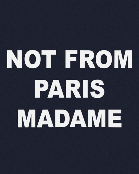 Not From Paris Madame Slogan Cotton Relaxed Fit T-shirt Navy