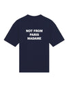 Not From Paris Madame Slogan Cotton Relaxed Fit T-shirt Navy