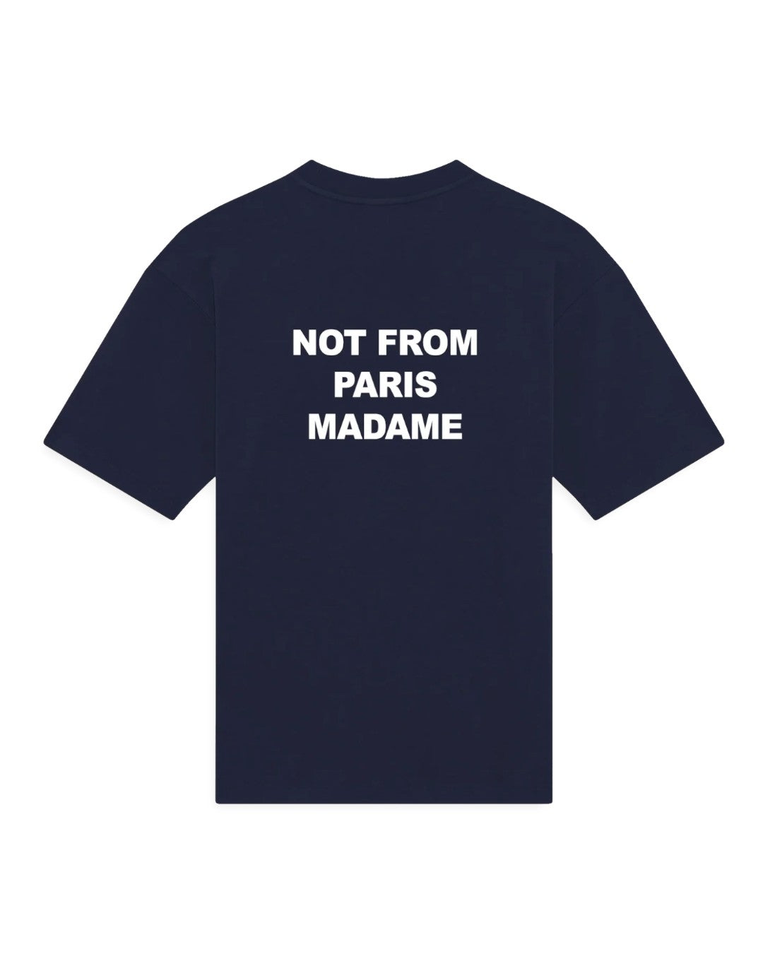 Not From Paris Madame Slogan Cotton Relaxed Fit T-shirt Navy