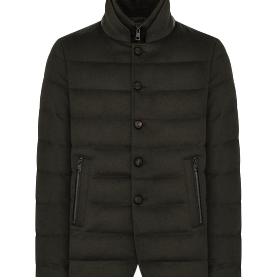 Quilted  jacket with detachable bib - Cypress Green