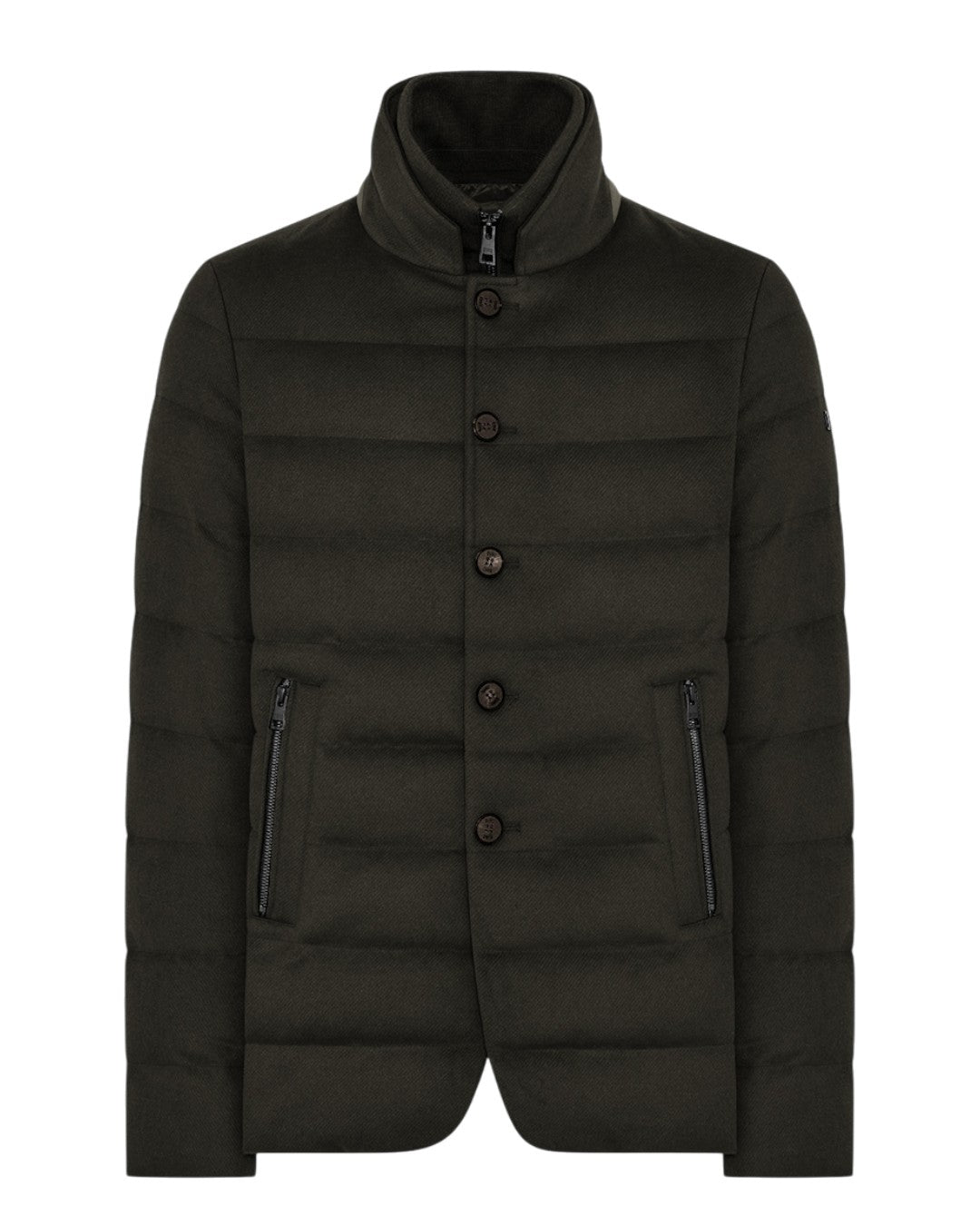 Quilted  jacket with detachable bib - Cypress Green