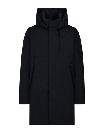 Padded parka with detachable hood - Dark Navy