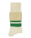 Crew Stripes Socks - Ecru / Green