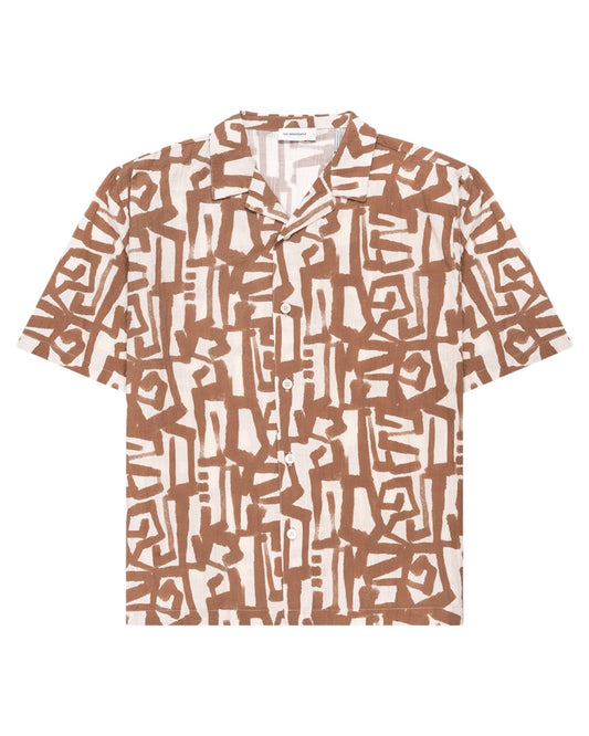 Seven SS Bowlingshirt Beige Brown