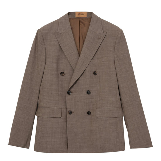Lui Dynamic Luxe Double Breasted Blazer Falcon Beige