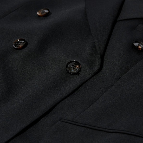Lui Dynamic Luxe Double Breasted Blazer Black