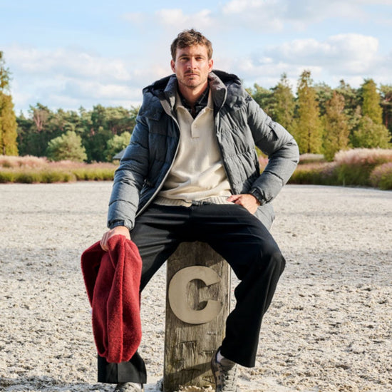 HARSTAD MAN QUILTED JACKET WITH DETACHABLE HOOD GRM