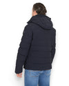 BOLLY MAN QUILTED JACKET WITH FIXED HOOD NAVY