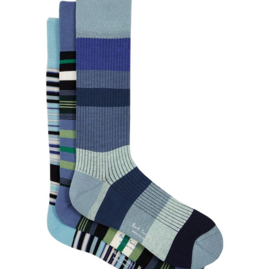 2MEN SOCK 3 PACK BLUE MIX