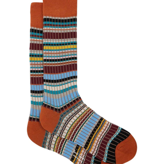 MEN SOCK RIB SIGNATURE ORANGE