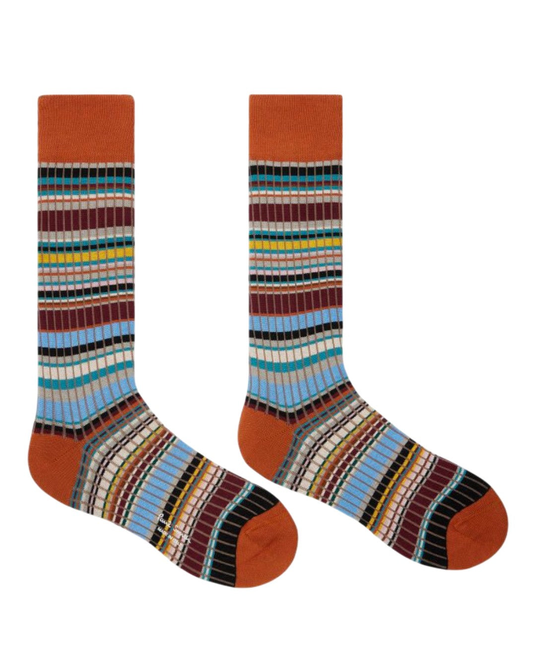 MEN SOCK RIB SIGNATURE ORANGE