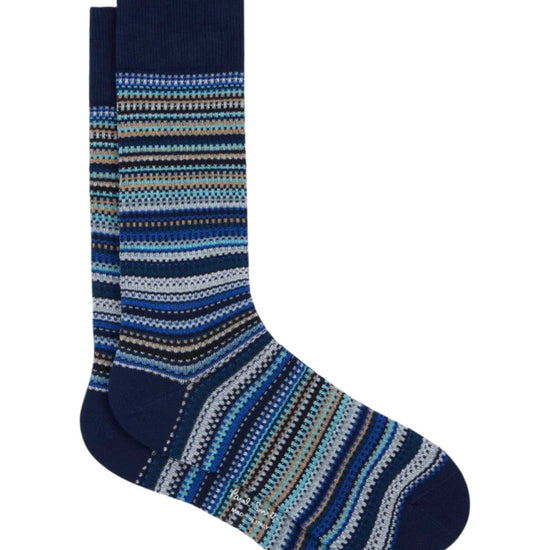 MEN SOCK 3 PACK PIQUE SIGNATURE BLU