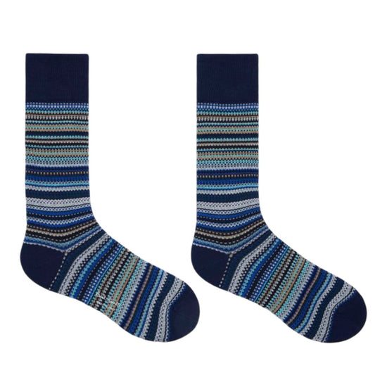 MEN SOCK 3 PACK NAVY PS S TRIPES