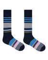 MEN SOCK 3 PACK NAVY PS S TRIPES