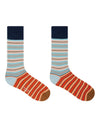 MEN SOCK 3 PK STRP MIX BLUE