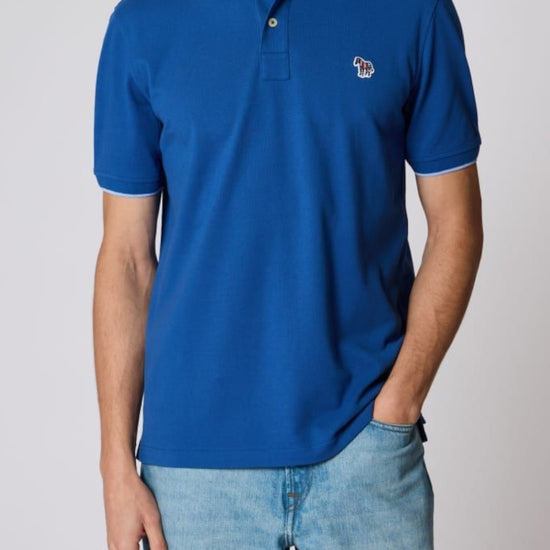 Men Regular Fit Polo Blue Cobalt