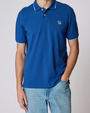 Men Regular Fit Polo Blue Cobalt