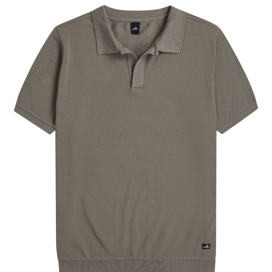Rice Polo Steel Green Pique