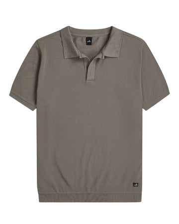 Rice Polo Steel Green Pique