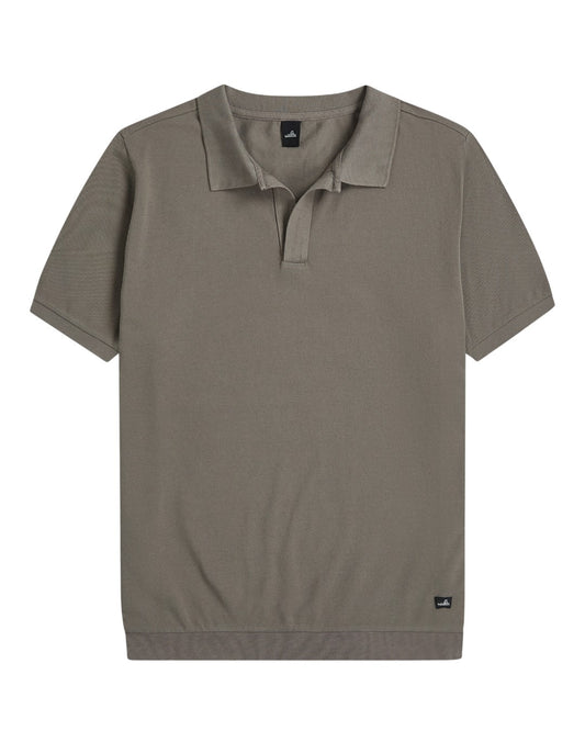 Rice Polo Steel Green Pique