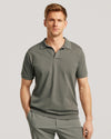 Rice Polo Steel Green Pique