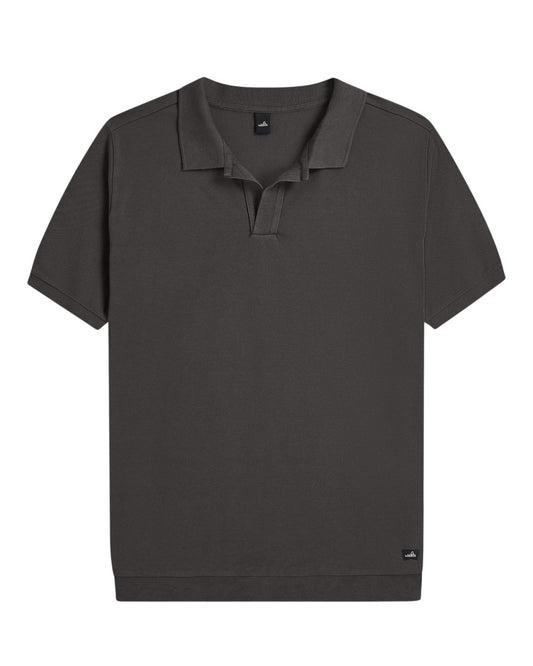 Rice Polo Dark Brown Pique