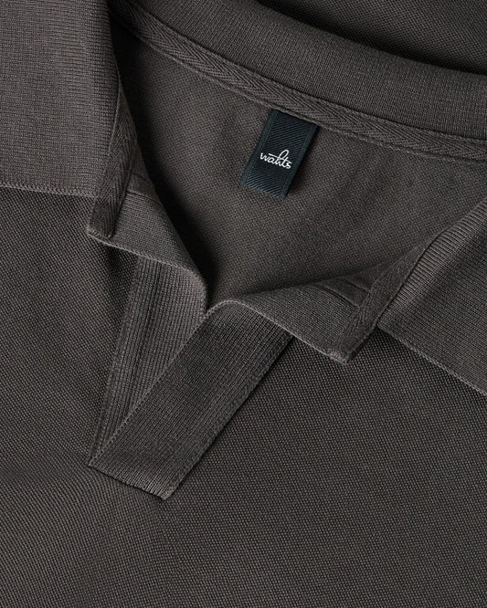 Rice Polo Dark Brown Pique