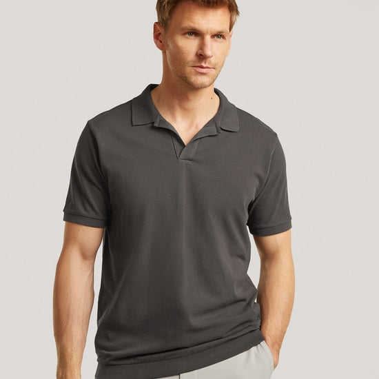 Rice Polo Dark Brown Pique