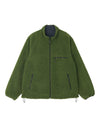REVERSIBLE SHERPA JACKET OLIVE NAVY